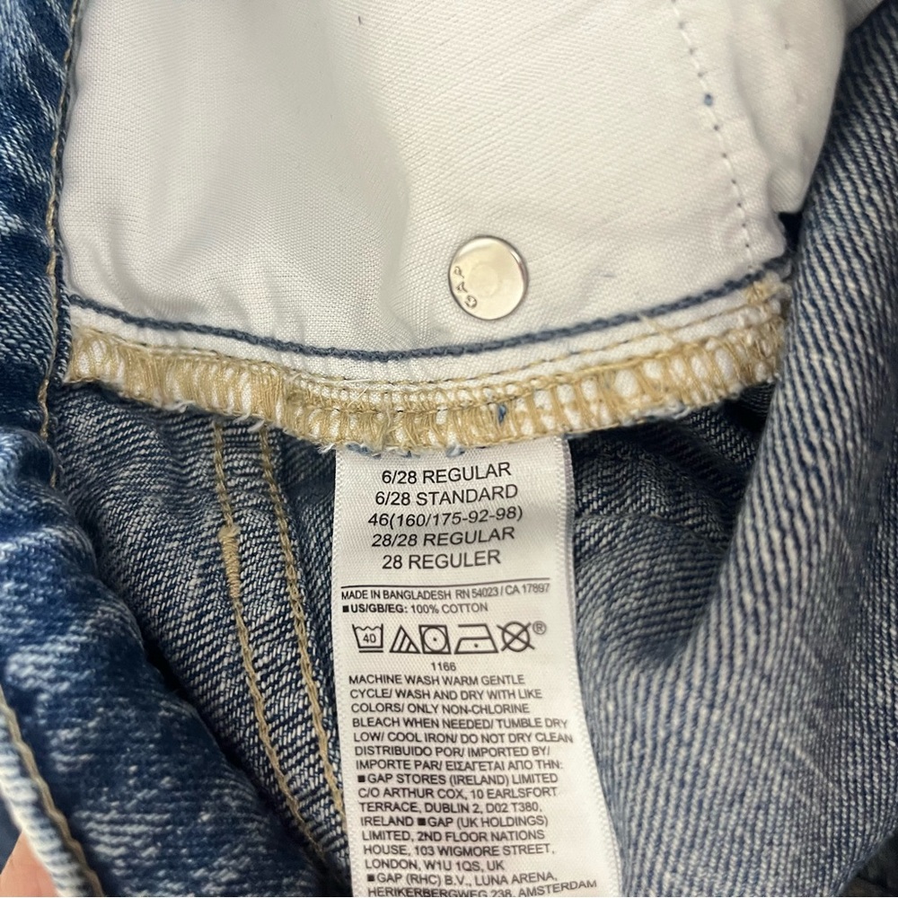 GAP High Rise Wide Leg Jeans Size 28 Size 6 - Picture 4 of 8